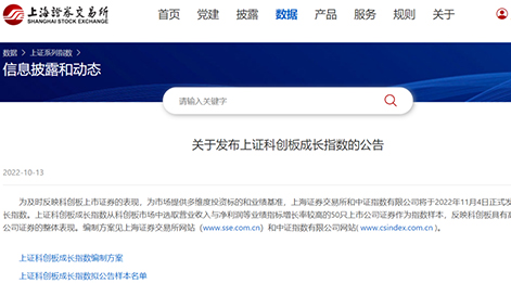 众发国际股份入选上证科创板成长指数成份股